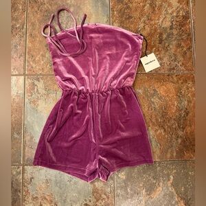 Women’s Superdown Purple Velvet Romper from Revolve - size XS - new with tags